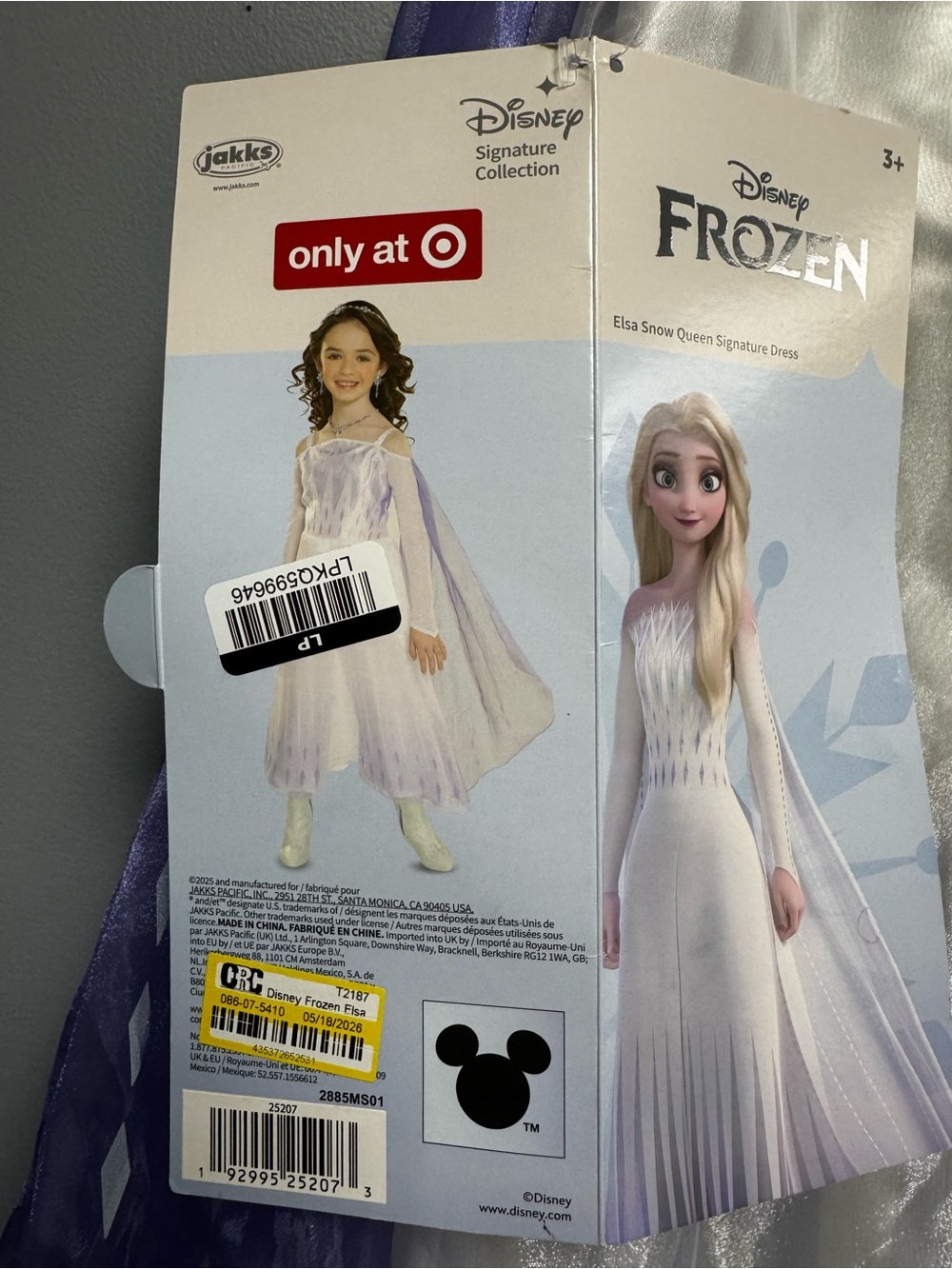 Disney Girls' Iridescent White and Purple Elsa Costume Dress size 7-8 - Picture 7 of 13